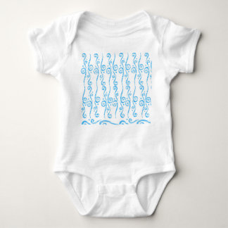 Body Para Bebê Blue Swirls Baby Jersey
