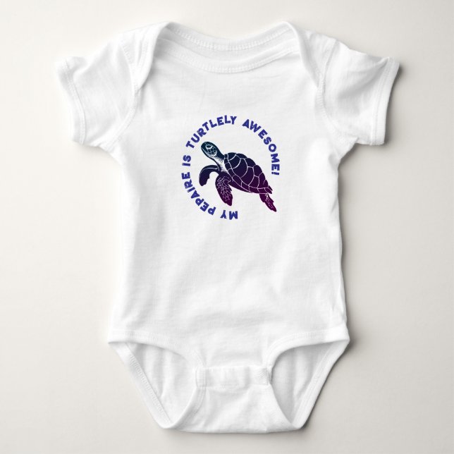 Body Para Bebê Blue Turtle PEPAIRE (Frente)