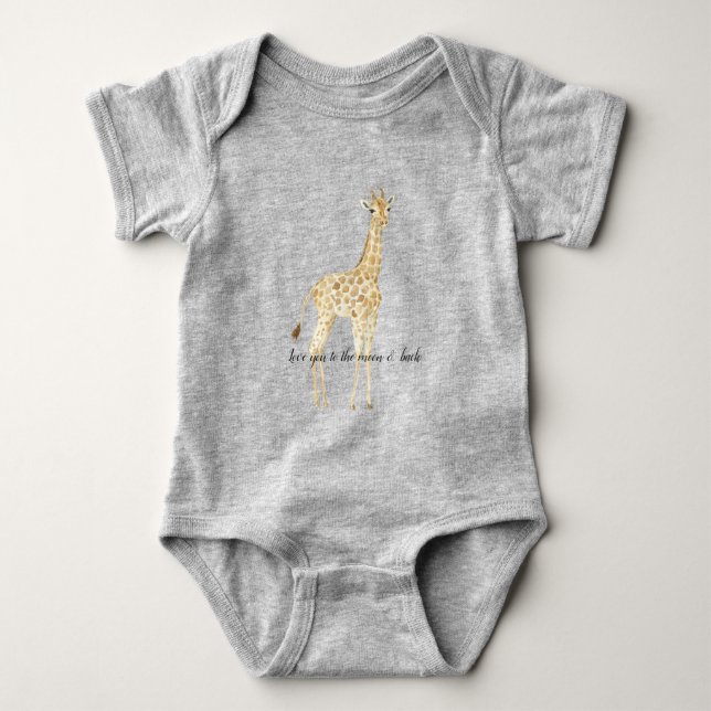Body Para Bebê Blush Peach Giraffe (Frente)
