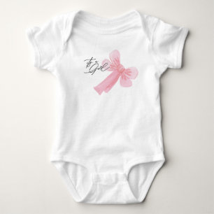 Body Para Bebê Blush Rosa Aquarela Moderna É Uma Menina