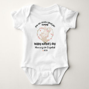 Body Para Bebê Boas roupas de Dia de as mães com coelhinhos boni