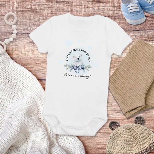 Body Para Bebê Boas-vindas Novo Bebê Blue Heart Bodydress (Cute Baby Boy Gift - Personalized Name Onsie)