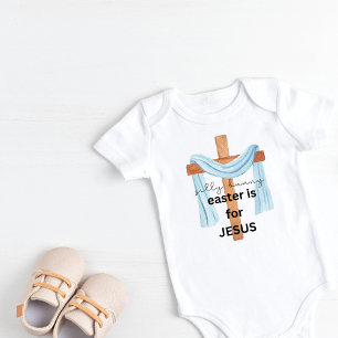 Body Para Bebê Bobo coelho Páscoa é para Jesus