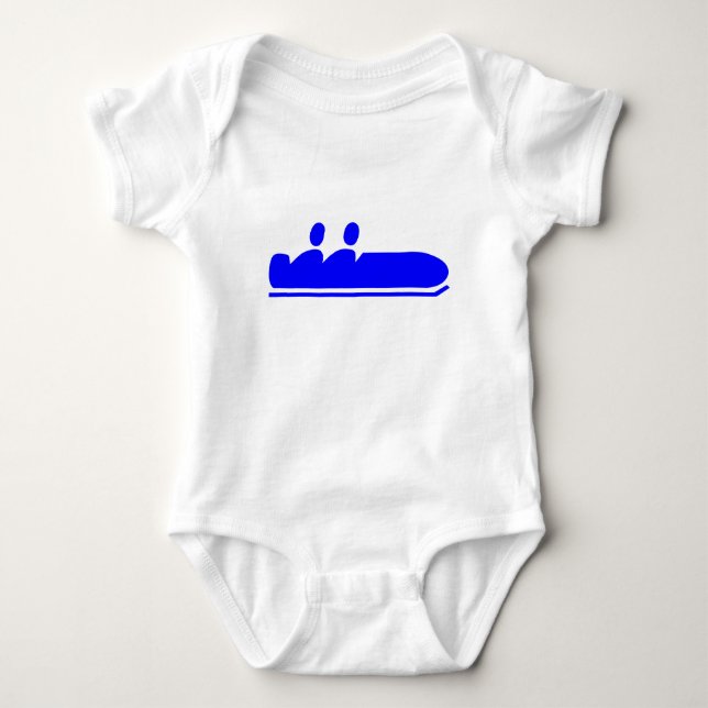 Body Para Bebê Bobsleigh - Azul (Frente)