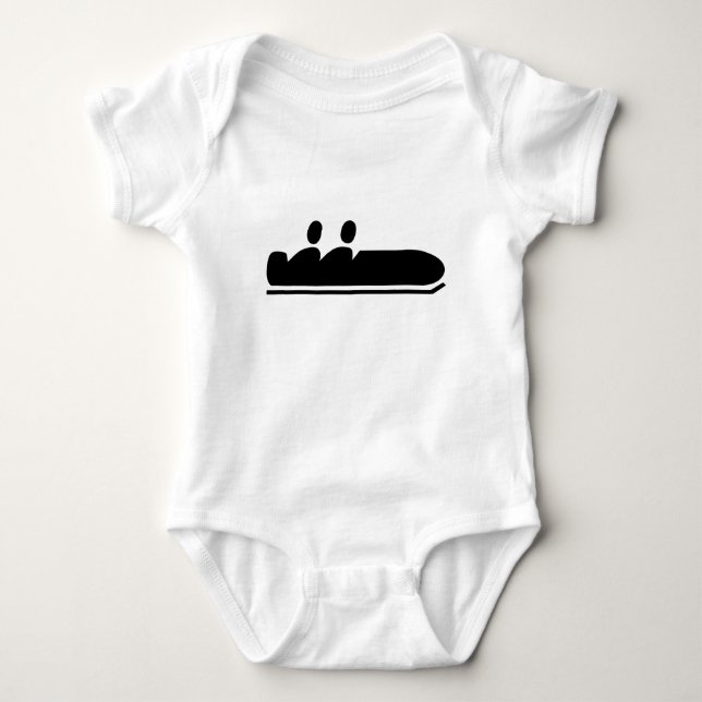 Body Para Bebê Bobsleigh - Preto (Frente)
