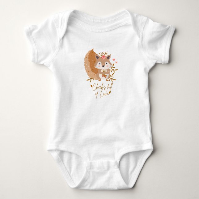 Body Para Bebê Bochechas cheias de amor (Frente)