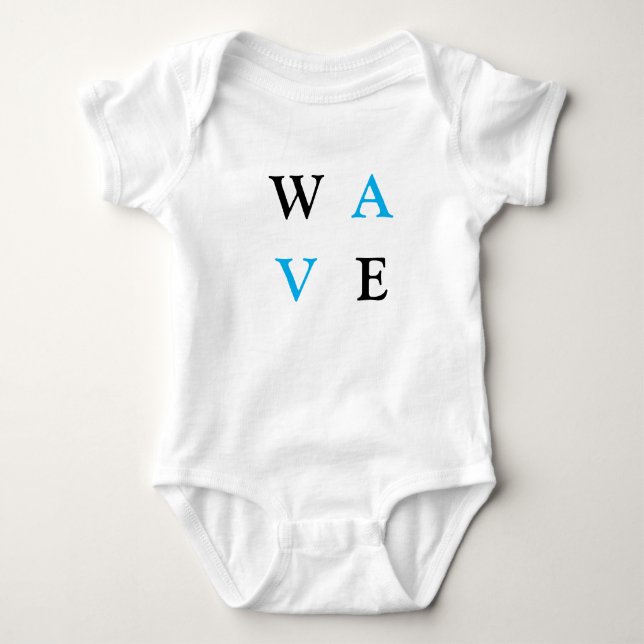 Body Para Bebê Bodies pour bébés avec écriture wave (Frente)