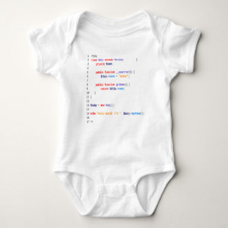 Body Para Bebê Body baby hello world php branco