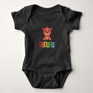 Body Para Bebê Body Bebê Jersey Beaver Blk