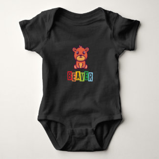 Body Para Bebê Body Bebê Jersey Beaver Blk