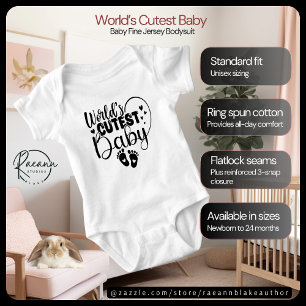 Body Para Bebê Body Bebê Jersey do Bebê Mais Fofo do Mundo