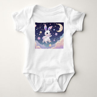 Body Para Bebê Body Bebê Moon Bunny – Coelho Celestial Pastel