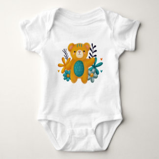 Body Para Bebê Body Bebê Personalizado – Ursinho Fofinho e Alegre