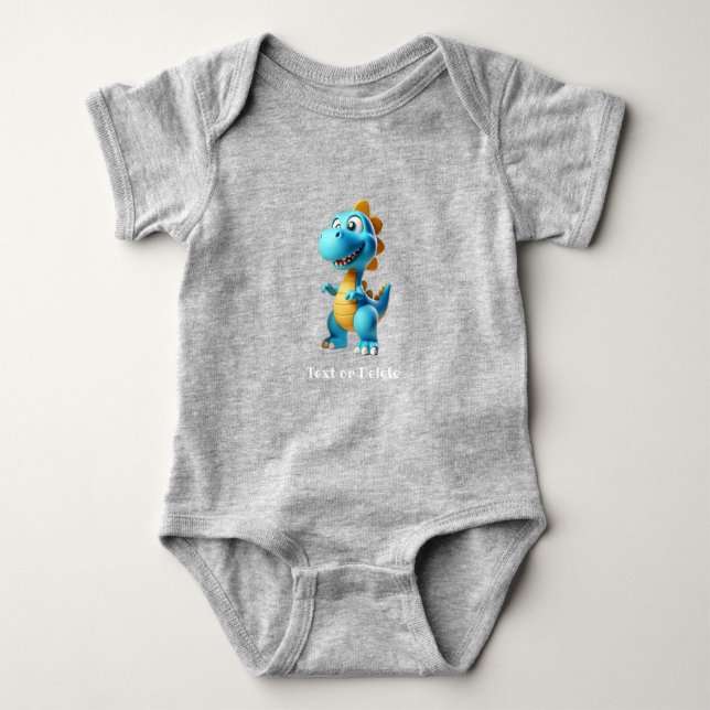 Body Para Bebê Body Bodysuit de Bebê Dinossauro Fofo (Frente)