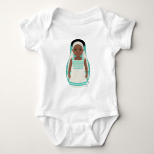Body Para Bebê Body Bodysuit de Bebê Matryoshka Etíope