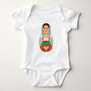 Body Para Bebê Body Bodysuit de Bebê Mexicano, China Poblana Matr