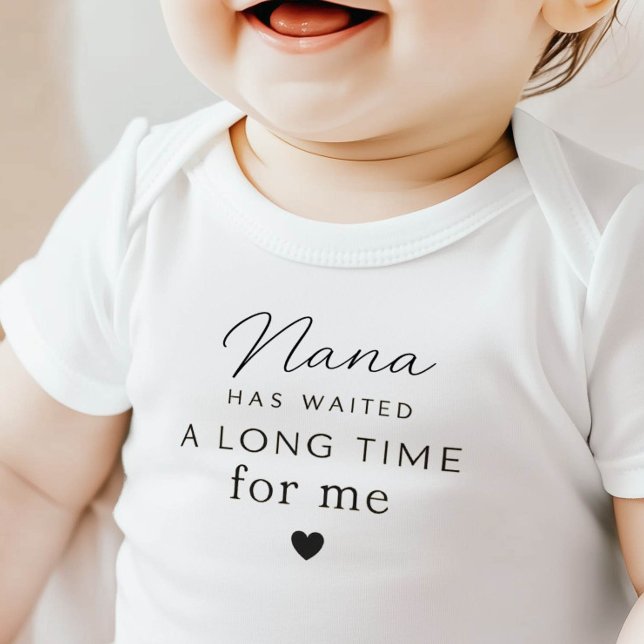 Body Para Bebê Body Bodysuit de Bebê Nana Esperou Presente (Criador carregado)