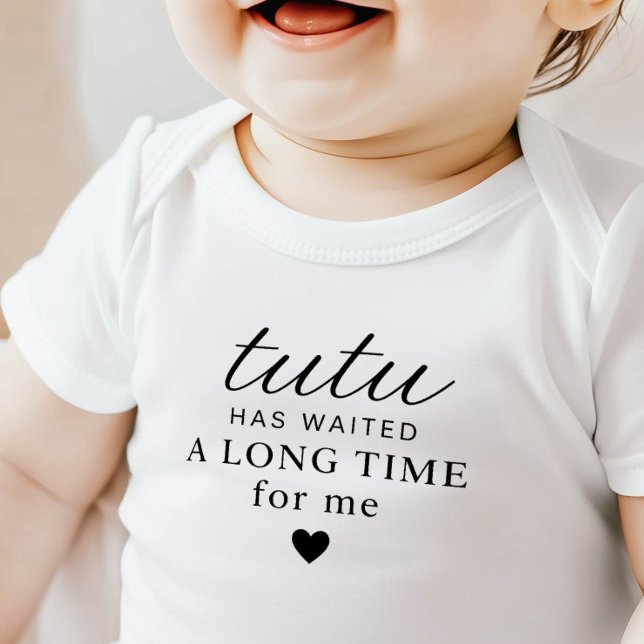 Body Para Bebê Body Bodysuit de Bebê Presente Tutu Tem Esperado (Criador carregado)