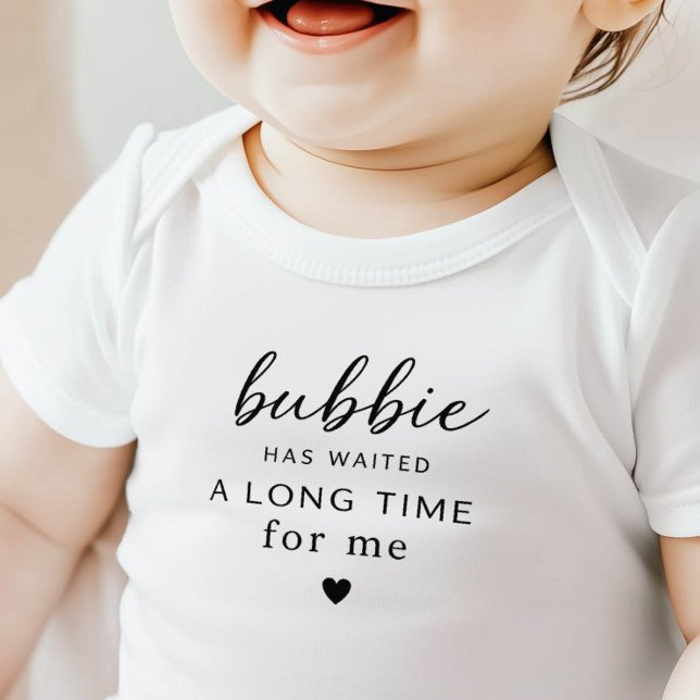 Body Para Bebê Body Bodysuit de Presente Bubbie Esperou Bebê (Criador carregado)