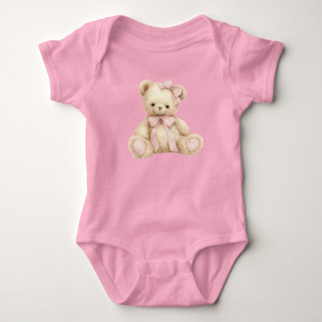 Body Para Bebê Body Camisola Bebê Urso Teddy Fofo (Frente)