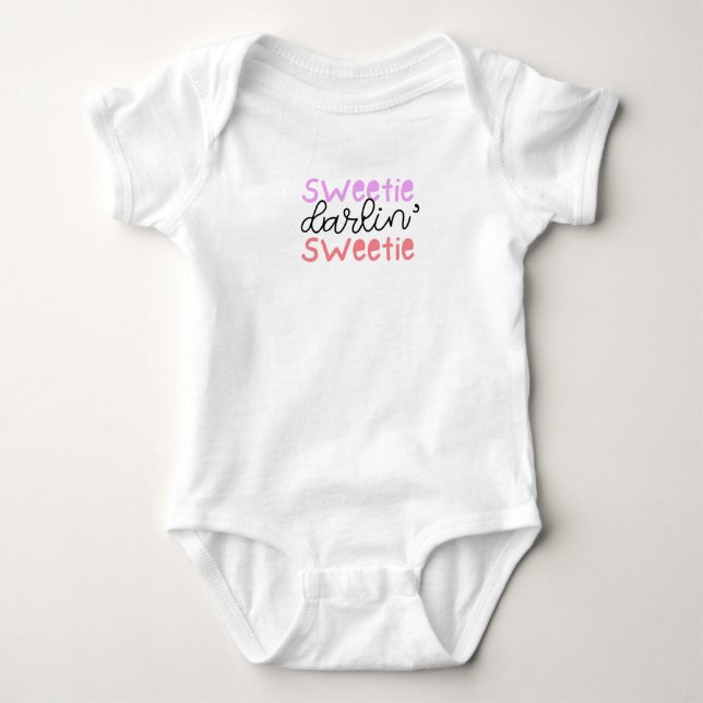Body Para Bebê Body de Bebê Adorável com Dito Doce (Frente)