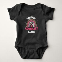 Body Para Bebê Body de Bebê Arco-íris Leopardo Selvagem Adorável