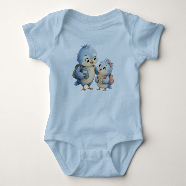Body Para Bebê Body de Bebê Blue Bird Baby (Frente)
