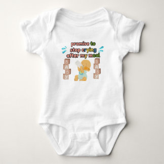 Body Para Bebê Body de Bebê Branco Promete Parar de Chorar