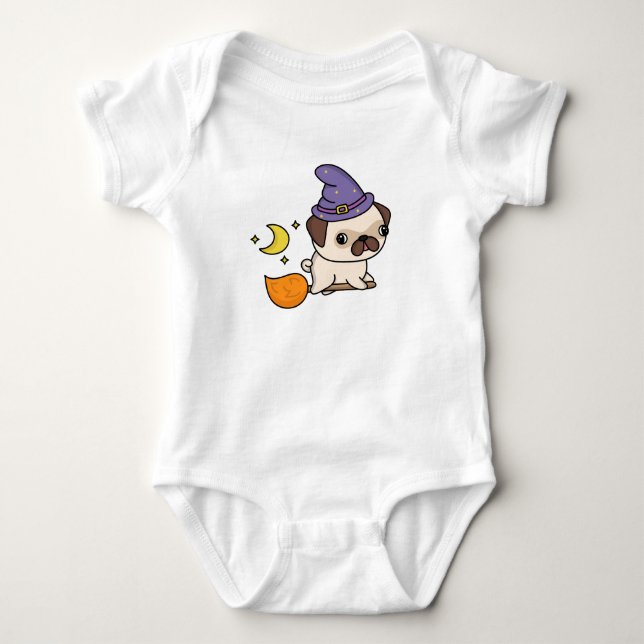 Body Para Bebê Body de Bebê Bruxa Puggy (Frente)