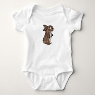 Body Para Bebê Body de Bebê Bunny Baby Marrom