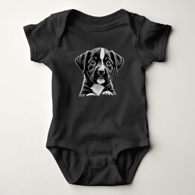 Body Para Bebê Body de Bebê Cachorrinho Aconchegante (Frente)
