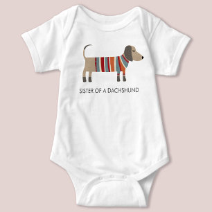 Body Para Bebê Body de Bebê Cachorro Dachshund Fofo