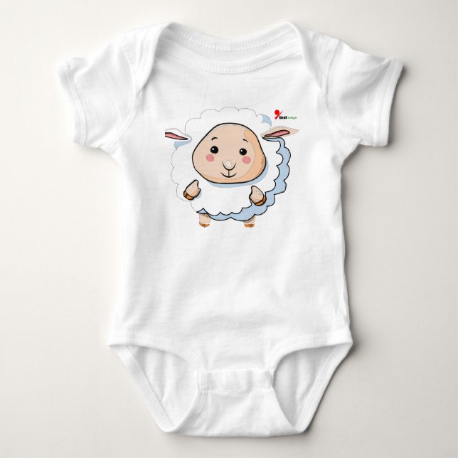 Body Para Bebê Body de Bebê Carneirinho Adorável  (Frente)