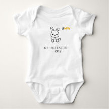 Body de Bebê Coelho de Páscoa Personalizado - 