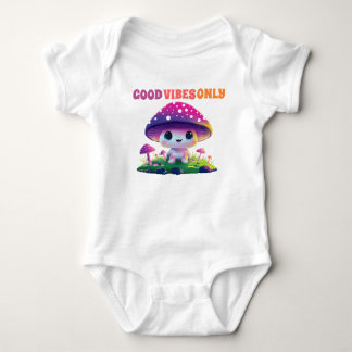 Body Para Bebê Body de Bebê Cogumelo Fofo Apenas Boas Vibrações