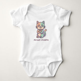 Body Para Bebê Body de bebê com gato pequeno e grande atitude