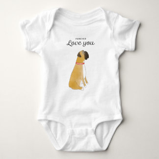 Body Para Bebê "Body de bebê com ilustração de cão Boxer, Present