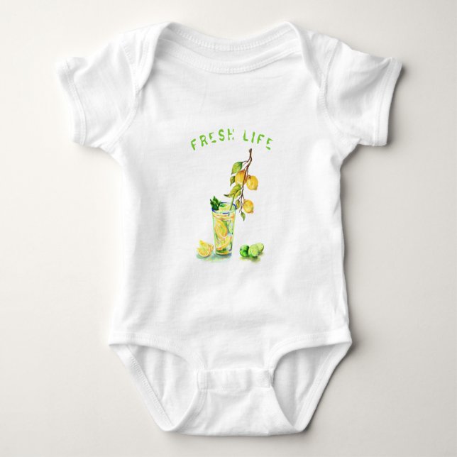 Body Para Bebê Body de Bebê com Limonada Seu Texto (Frente)