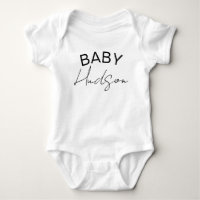 Body de bebê com nome personalizado, Sobrenome ou