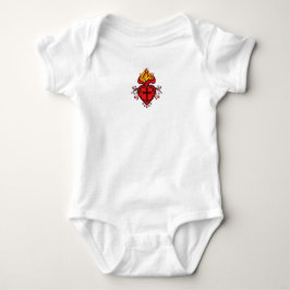 Body Para Bebê Body de Bebê Coração Sagrado de Jesus Católico