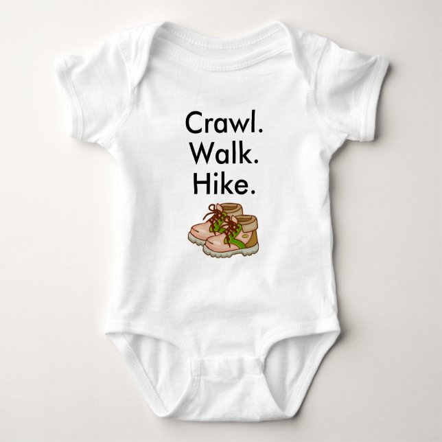 Body Para Bebê Body de Bebê Crawl Walk Hike Hiking (Frente)