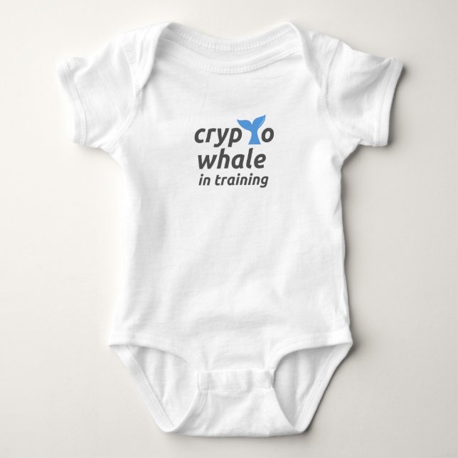 Body Para Bebê Body de Bebê Cripto Baleia em Treinamento (Frente)