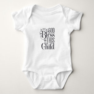 Body Para Bebê Body de Bebê Cristão Deus Abençoe Esta Criança