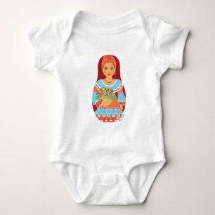 Body Para Bebê Body de Bebê Cubano Siena Matryoshka