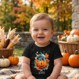 Body Para Bebê Body de Bebê de Abóbora de Halloween Personalizado