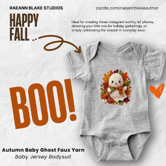 Body Para Bebê Body de Bebê de Fio Falso Fantasma de Outono