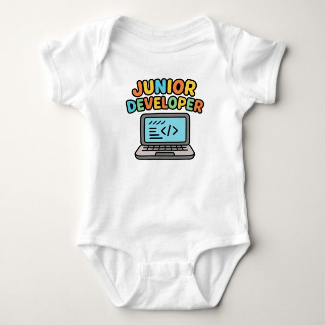 Body Para Bebê Body de Bebê 'Desenvolvedor Júnior' (Frente)