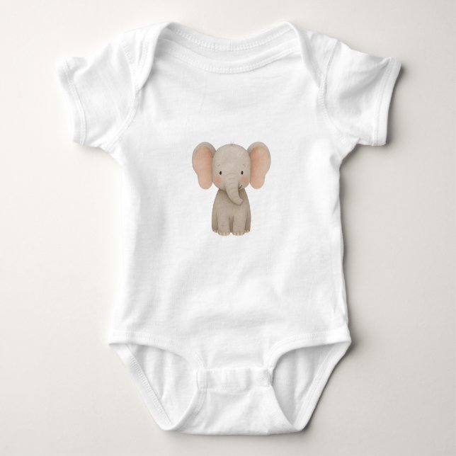 Body Para Bebê Body de Bebê Elefante (Frente)