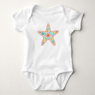Body Para Bebê Body de Bebê Estrela-do-Mar Tropical