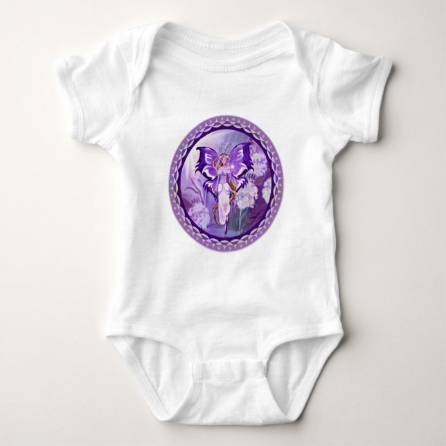 Body Para Bebê Body de Bebê Fada do Sol Roxo (Frente)